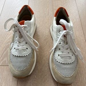 Paul Green White and Beige Sneakers